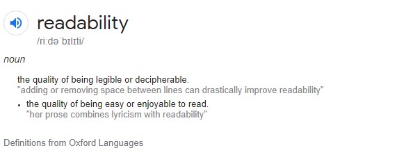 improve readability